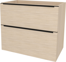 Mereo Mailo, koupelnová skříňka 81 cm, černé madlo, Multidecor, Javor Hard šampaňský CN591SBJHS2