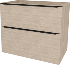 Mereo Mailo, koupelnová skříňka 81 cm, černé madlo, Multidecor, Light Rock Hickory CN591SBLRH1