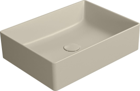 GSI KUBE X keramické umyvadlo na desku, 50x37cm, creta mat 942908