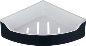 Aqualine SAMBA rohová police do sprchy, 218x63x218mm, černá SB209