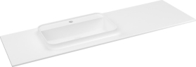 Sapho BRAHEA umyvadlo 146, 6x51, 5cm, rockstone, levé, bílá mat BT147L