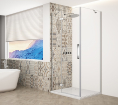 Gelco TRINITY CHROME čtvercový sprchový kout 1000x1000mm, čiré sklo, levé GT5610-10CL-CH
