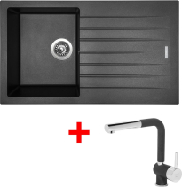 Granitový dřez Sinks PERFECTO 860 Metalblack + Mix 3 P GR G13674
