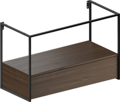 GSI PURA konstrukce pod umyvadlo 102, 6x46cm, černá mat/ořech MSAP102N