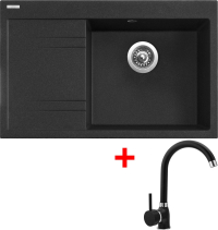 Granitový dřez Sinks RIM 780 P Granblack + Polo GR G5730