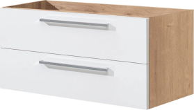 Mereo Bino, koupelnová skříňka 121 cm, bílá/dub CN673S