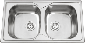 Nerezový dřez Sinks OKIO 860 DUO V 0,6mm leštěný RDOKL86050026V