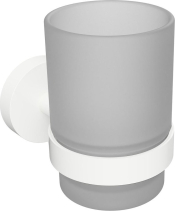 Sapho X-ROUND WHITE sklenka, mléčné sklo, bílá mat XR903W