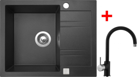 Granitový dřez Sinks LINEA 600 Granblack+VITALIA GR LI60030VVIGR30
