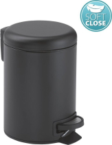 Gedy POTTY odpadkový koš 5l, Soft Close, černá mat 330914