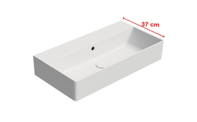GSI KUBE X keramické umyvadlo 70x37cm, bez otvoru, bílá mat 9455009