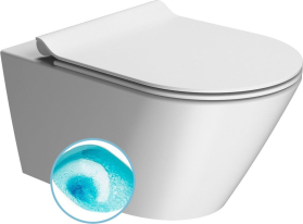GSI KUBE X závěsná WC mísa, Swirlflush, 36x55cm, bílá dual-mat 941509