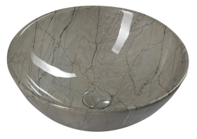 Sapho DALMA keramické umyvadlo na desku, Ø 42 cm, grigio MM113