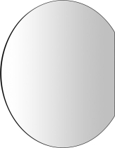 Sapho DARA CUT zrcadlo s LED podsvícením 20W, ø 100x90cm, topná fólie 30562CI