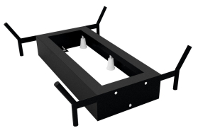 Polysan REDUTA konstrukce pro vanu 150x75cm, černá mat 72830B