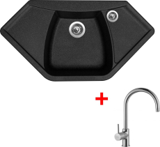 Granitový dřez Sinks NAIKY 980 Granblack + Vitalia G17430