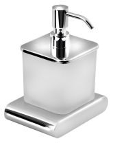 Sapho FLORI dávkovač mýdla, 300ml, mléčné sklo, chrom RF019