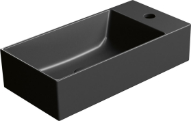 GSI KUBE X keramické umývátko 50x25cm, pravé/levé, černá mat 9486126
