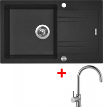 Granitový dřez Sinks LINEA 780 Granblack+VITALIA LI78030VICL