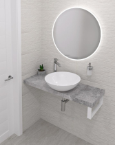 Sapho AVICE deska pod umyvadlo 60x36cm, tl.5cm, cement AV0667