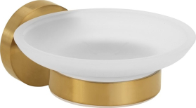 Sapho X-ROUND GOLD mýdlenka, mléčné sklo, zlato mat XR803GB