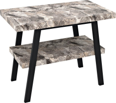 Sapho TWIGA umyvadlový stolek 80x72x50 cm, černá mat/šedý kámen VC442-80-10