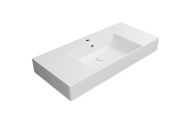 GSI KUBE X keramické umyvadlo 100x47cm, s odkládacími plochami, bílá mat 9451109