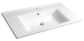 Aqualine ZUNO 85 keramické umyvadlo nábytkové 85x45cm, bílá 9085
