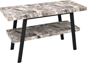 Sapho TWIGA umyvadlový stolek 130x72x50 cm, černá mat/šedý kámen VC453-130-10