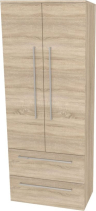 Mereo Bino, koupelnová skříňka vysoká 163 cm, dvojitá, Multidecor, Dub Bardolino CN699DBAR