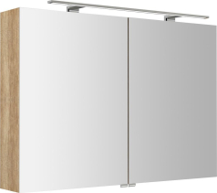 Sapho RIWA galerka s LED osvětlením, 101x70x17cm, dub alabama RIW100-0022