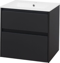 Mereo Opto, koupelnová skříňka s keramickým umyvadlem 61 cm, černá CN940