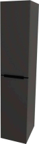 Mereo Mailo, koupelnová skříňka vysoká 170 cm, černé madlo, Multidecor, Černá Supermat CN594LPBCIPM