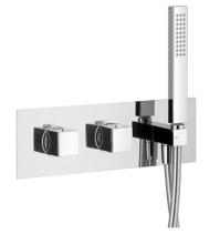 Sapho DIMY podomítková sprchová/vanová termostatická baterie s ruční sprchou, 2 výstupy, chrom DM493