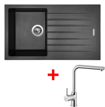 Granitový dřez Sinks PERFECTO 860 Metalblack+ELKA PE86074ELCL