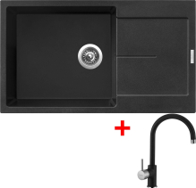 Granitový dřez Sinks ULTIMA 860 XXL Metalblack + Vitalia GR G14374