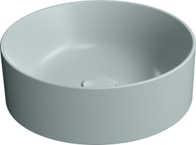 GSI KUBE X keramické umyvadlo na desku, průměr 40cm, ghiaccio mat 942615
