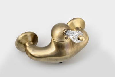 Sapho KIRKÉ CRYSTAL nástěnná sprchová baterie, páčka krystal, bronz KI11KB