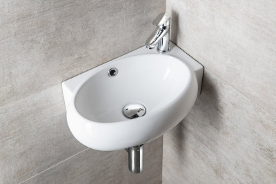 Sapho RIBERA keramické umývátko rohové 43x28, 5 cm, otvor pro baterii vpravo, bílá AR497