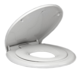 Aqualine WC sedátko s integrovaným dětským sedátkem, Soft Close, Easy Take, bílá FS125
