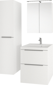 Mereo Mailo, koupelnová skříňka 61 cm, bílá, chrom madlo CN510S