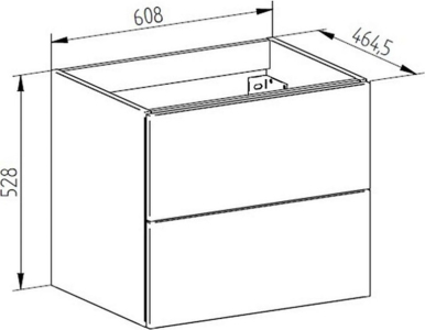 Mereo Aira, koupelnová skříňka s keramickym umyvadlem 61 cm, šedá CN730