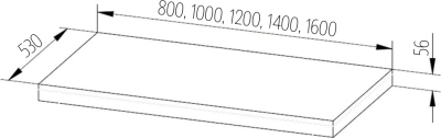 Mereo Ponte, koupelnová deska pod umyvadlo 80 cm, dub Kronberg CN250DK