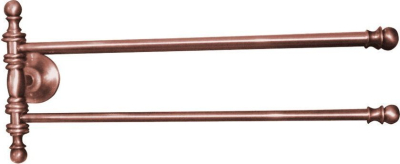 Sapho PERLA dvojitý držák ručníků otočný 390mm, růžové zlato PE0177