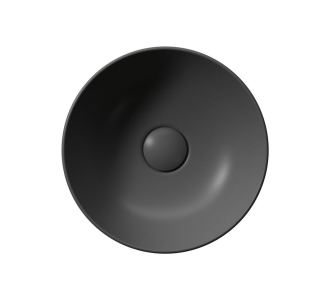 GSI PURA keramické umývátko na desku, průměr 32cm, černá mat 885426