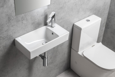 Sapho NUALI keramické umývátko 50x25cm, baterie vpravo, bílá TU0122