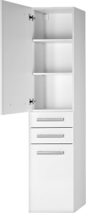 Aqualine VEGA skříňka vysoká s košem, 40x184x31cm, bílá VG180