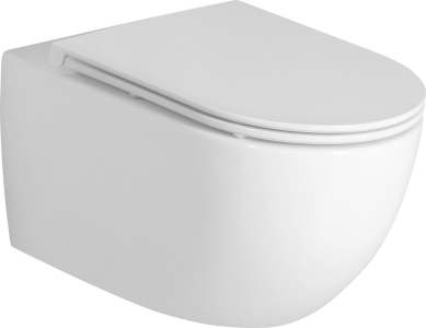 Bruckner FULDA závěsná WC mísa, Vortex Rimless, 36x52, 5cm, bílá 201.408.4