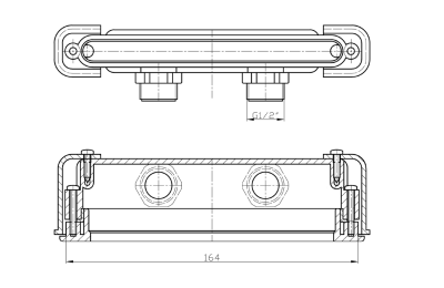 Polysan CUT napouštěcí štěrbina 170x24mm, chrom PC10031