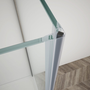 Gelco TRINITY CHROME čtvercový sprchový kout 800x800mm, matné sklo, levé GT5680-80ML-CH